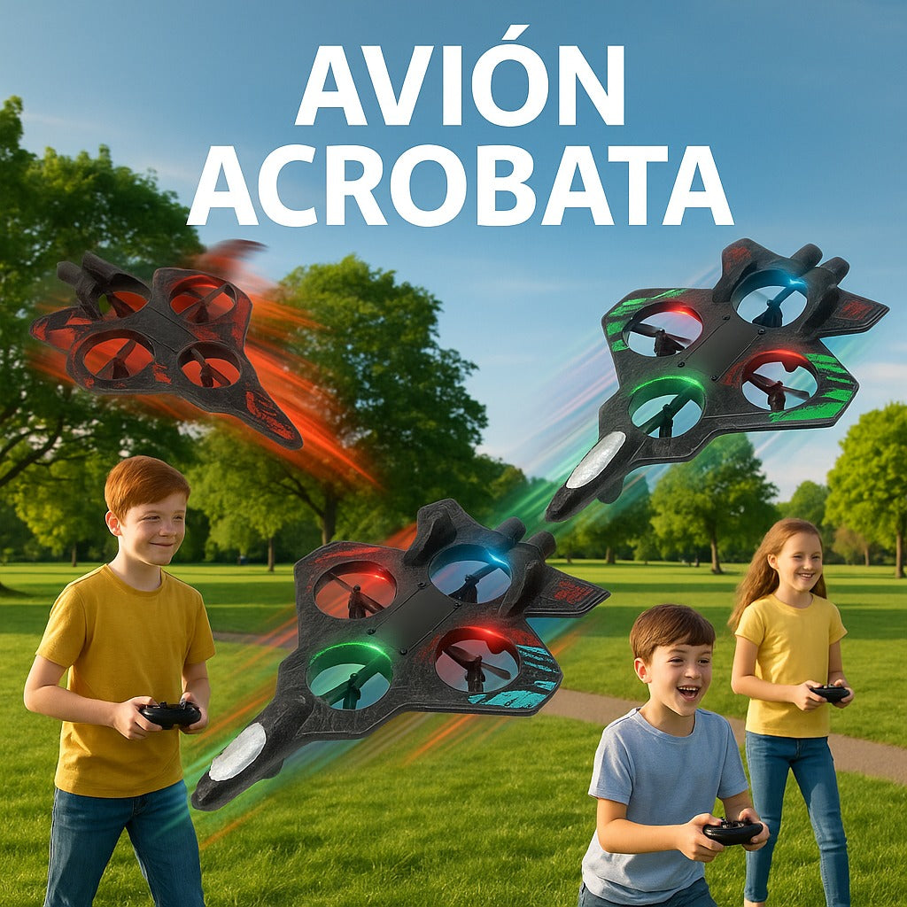 Avión Dron Acrobático 360° con Control