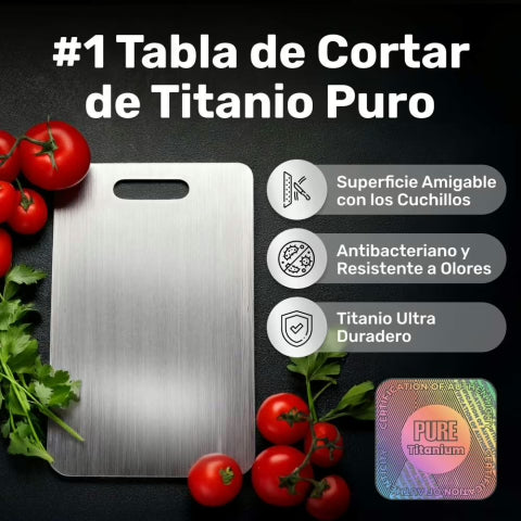TitanioX® - Tabla de Cortar de Titanio Puro
