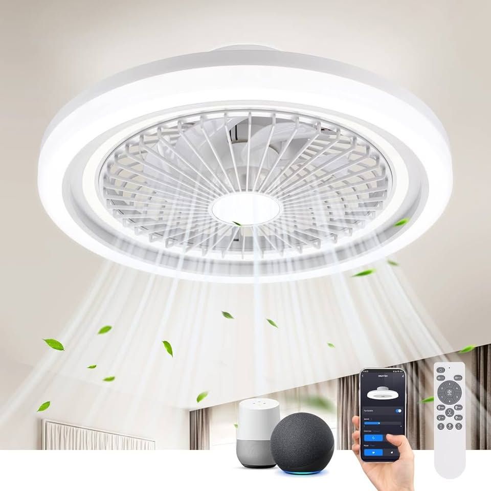 LAMPARA LED + ABANICO DE TECHO