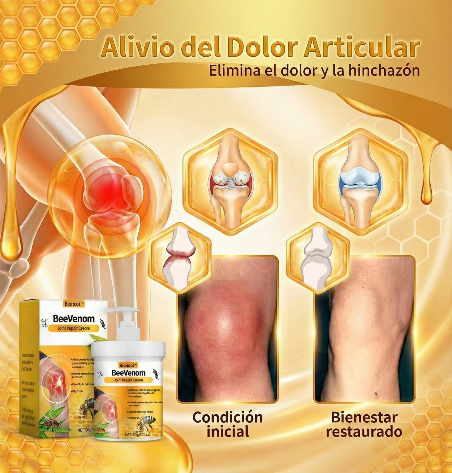 Bee Venom Art - Crema Terapia Articular con Apitoxina 2X1