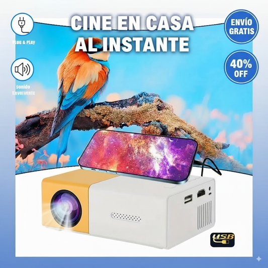 Mini Proyector LED Portátil: cine en casa al instante